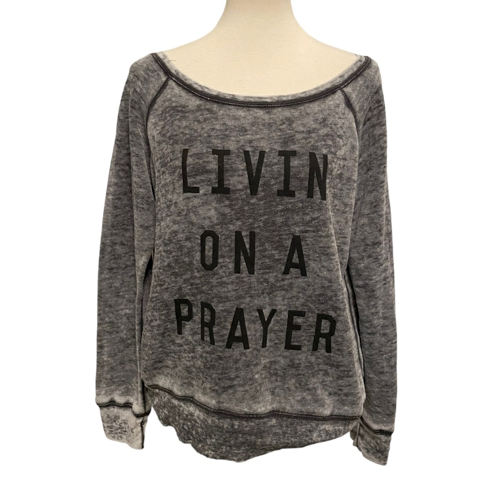 The Light Blonde Gray ‘livin on a prayer’ Soft Long Sleeve Top
